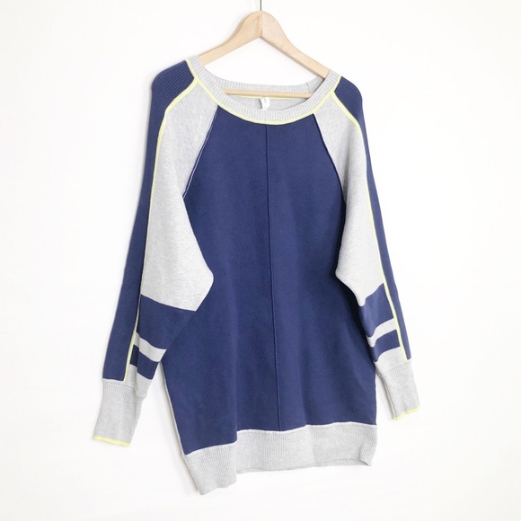 Anthropologie daily practice color block crewneck jersey mini jumper dress - Picture 11 of 13